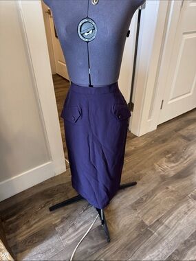 Vintage original karl lagerfeld purple pencil skirt - estimate size 6